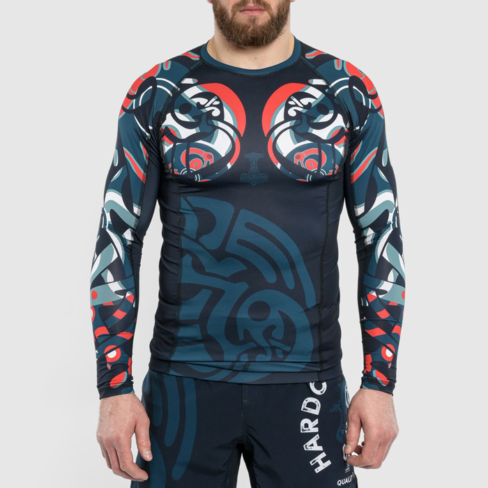 Рашгард Hardcore Training Nordic Pattern Black Russian LS - фото 1