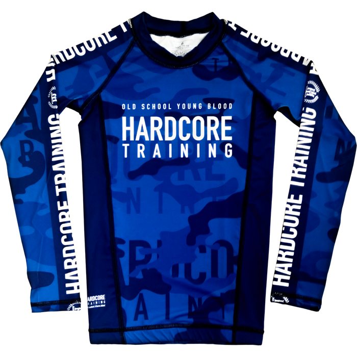 Детский рашгард Hardcore Training Camo 2.1 LS Blue - фото 1
