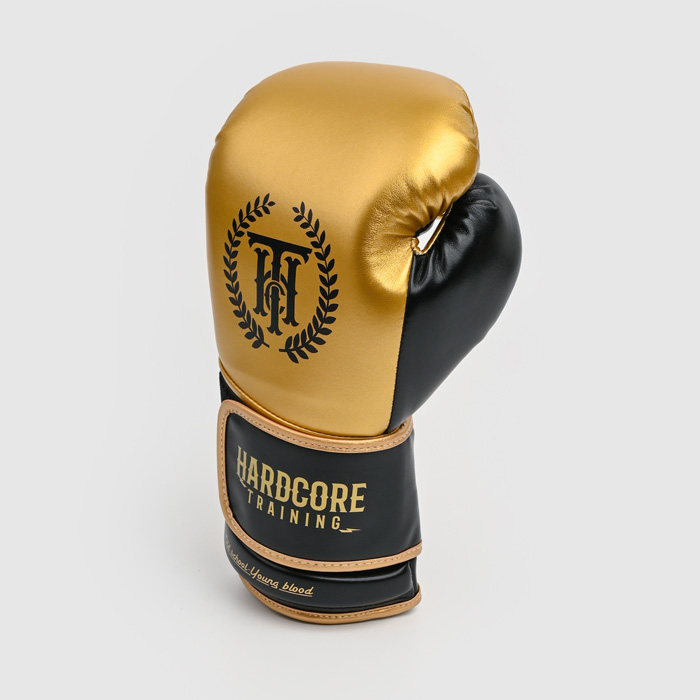 Боксерские перчатки Hardcore Training Revolution Gold/Black PU - фото 3