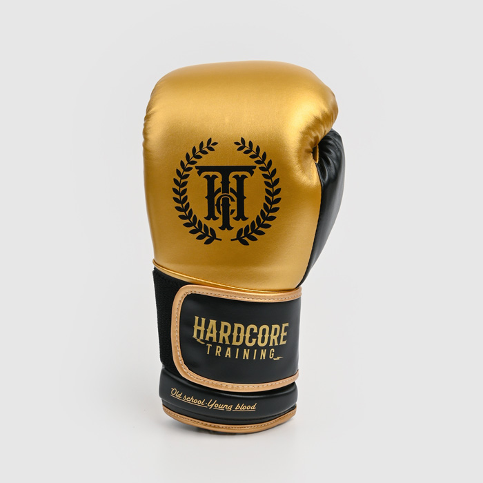 Боксерские перчатки Hardcore Training Revolution Gold/Black PU - фото 4
