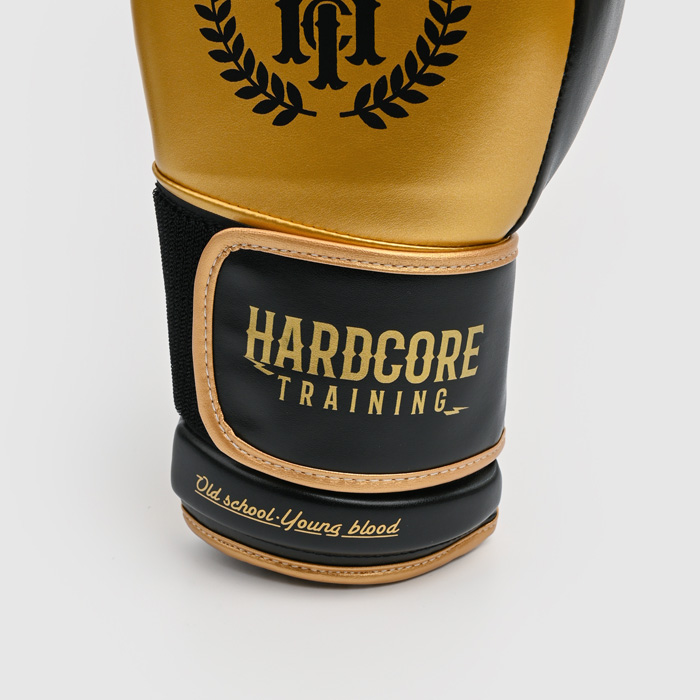 Боксерские перчатки Hardcore Training Revolution Gold/Black PU - фото 6