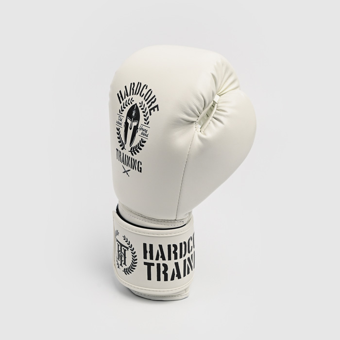 Боксерские перчатки Hardcore Training Helmet PU White - фото 3