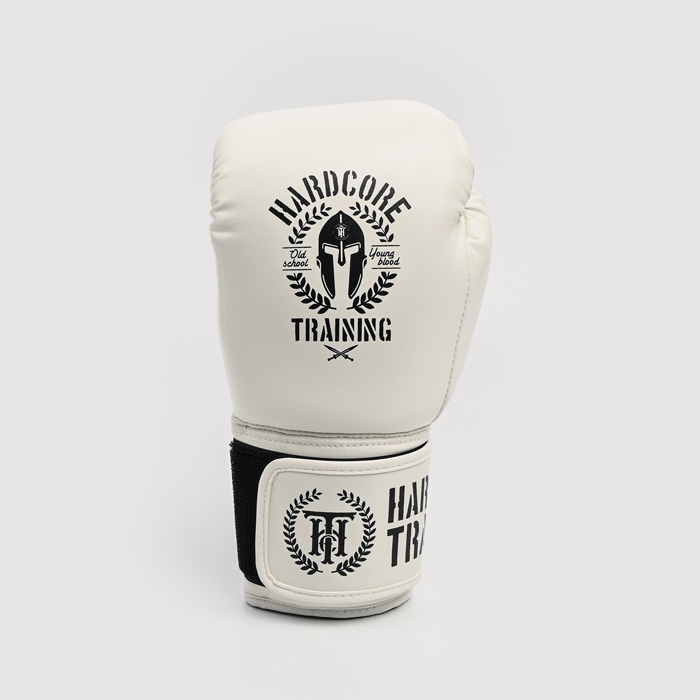 Боксерские перчатки Hardcore Training Helmet PU White - фото 4