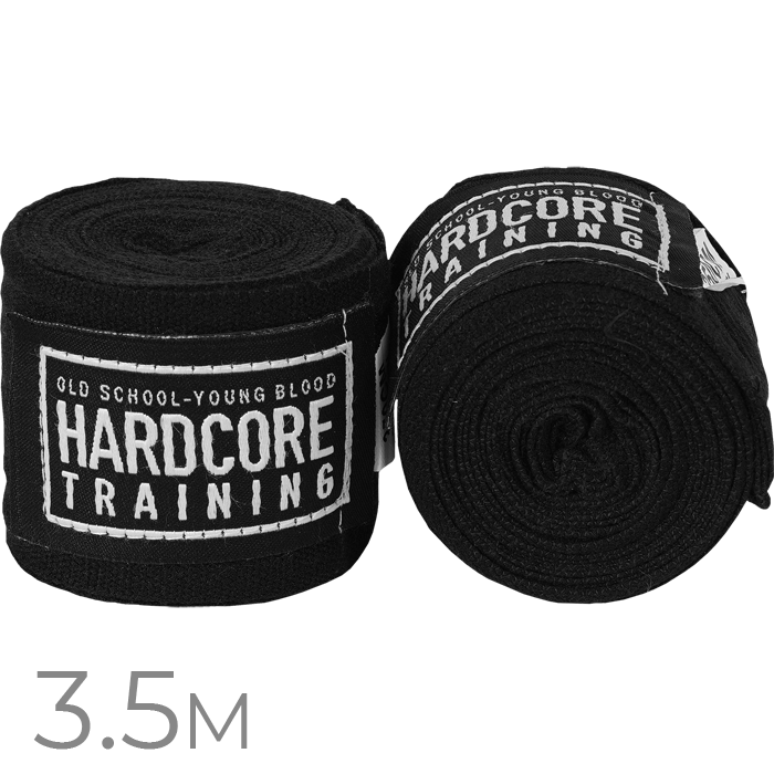 Боксерские бинты Hardcore Training Classic Black 3.5 м - фото 1