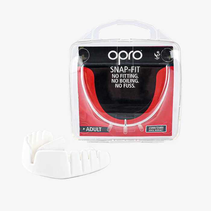 Боксерская капа Opro Snap-Fit белая - фото 4