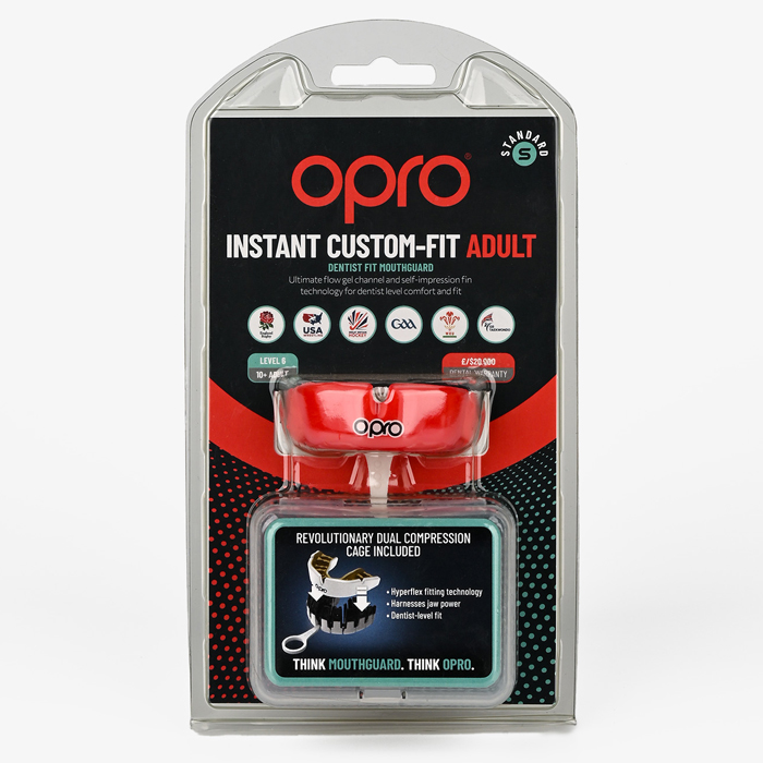 Боксёрская капа Opro Instant Custom-Fit красная - фото 6
