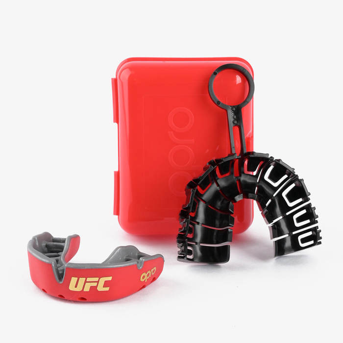 Боксерская капа Opro Gold Level UFC красный/серебристый - фото 2