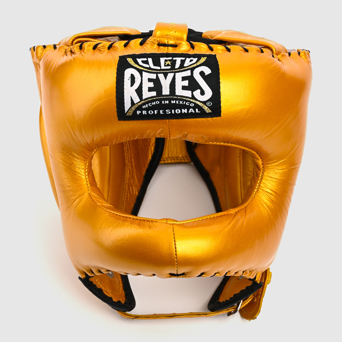 Бамперный боксерский шлем Cleto Reyes E388 золотой - фото 1