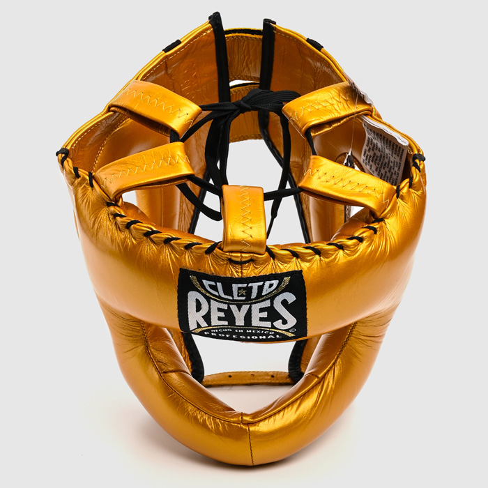 Бамперный боксерский шлем Cleto Reyes E388 золотой - фото 3