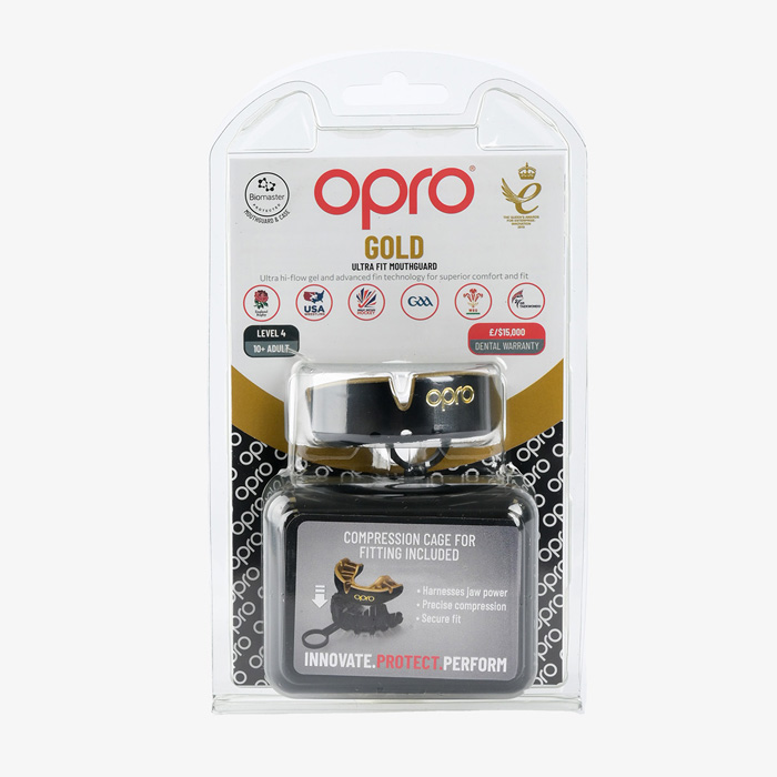 Боксерская капа Opro Gold Level Black - фото 6
