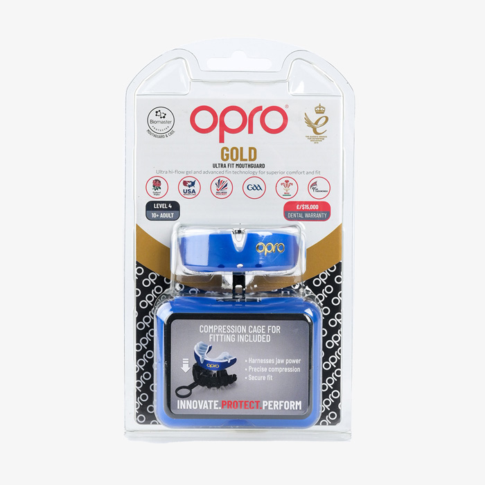 Боксерская капа Opro Gold Level Blue - фото 6