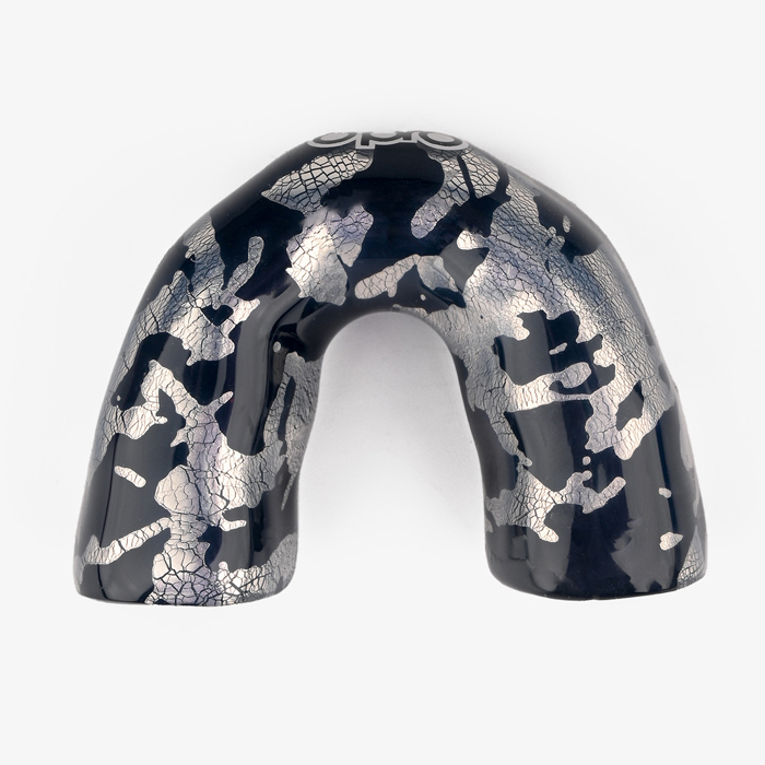 Боксерская капа Opro Instant Custom-Fit Camo черный/белый/серебристый - фото 4