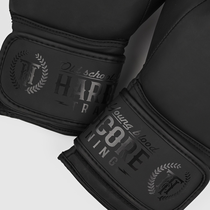 Боксерские перчатки Hardcore Training Helmet PU Black/Black - фото 5