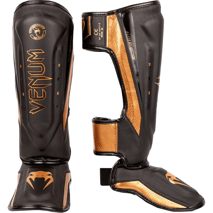 Шингарды Venum Elite Evo Black/Bronze - фото 1