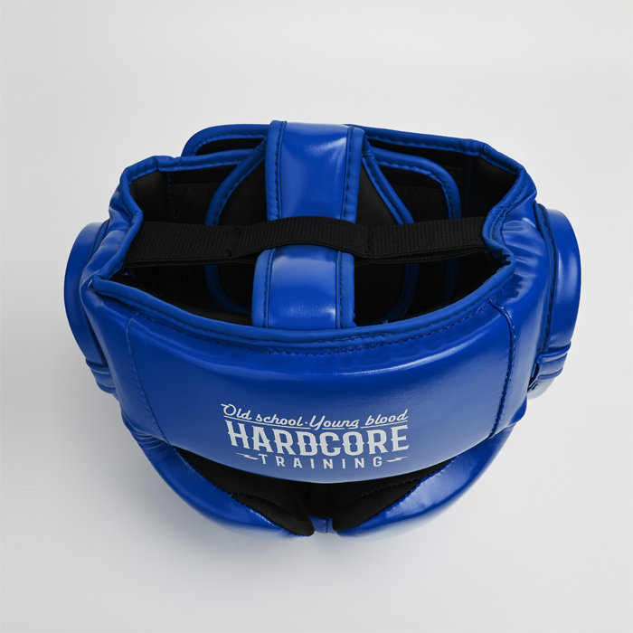 Классический боксерский шлем Hardcore Training Base Blue - фото 3