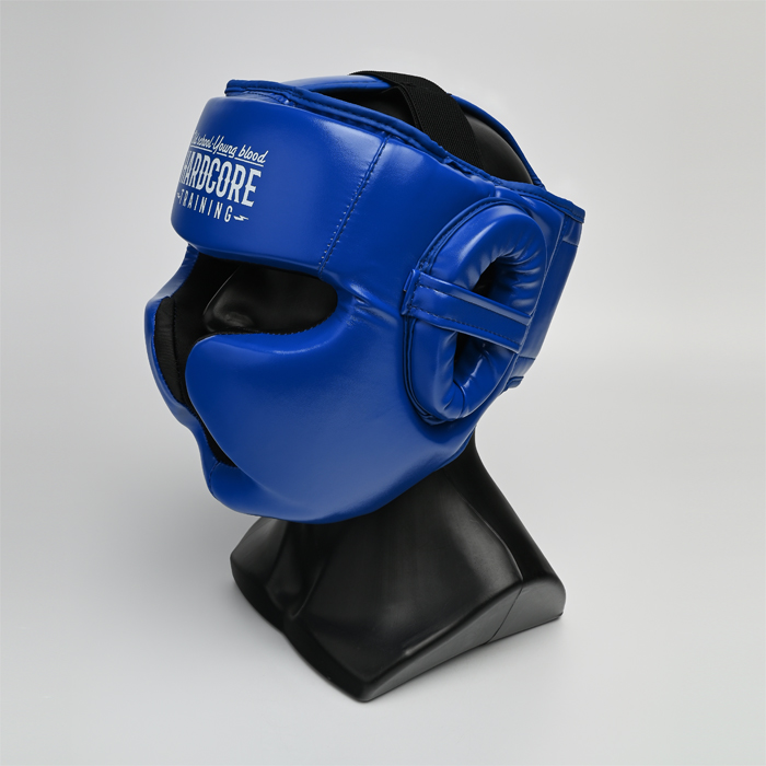 Классический боксерский шлем Hardcore Training Base Blue - фото 5