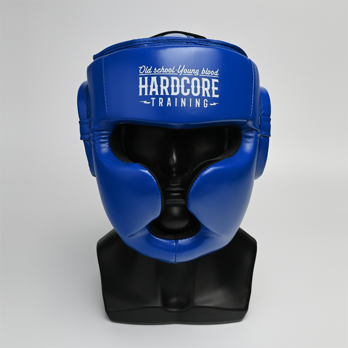 Классический боксерский шлем Hardcore Training Base Blue - фото 6