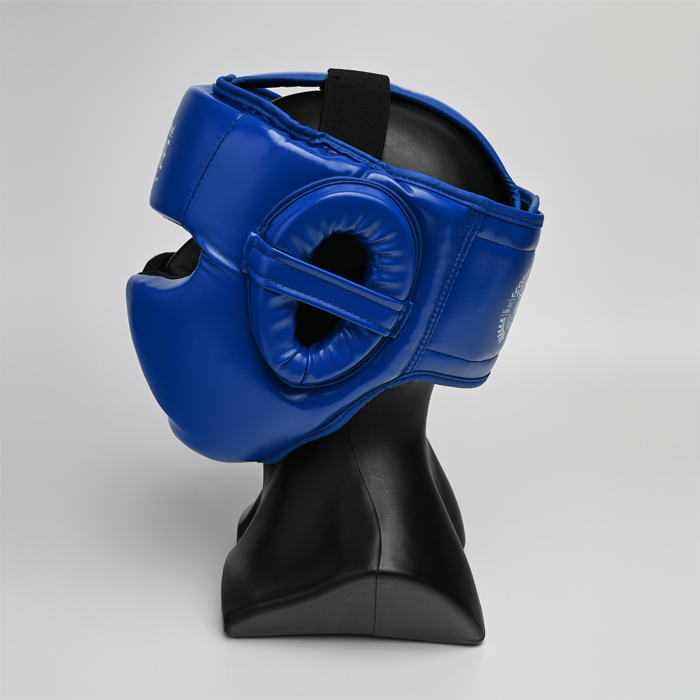 Классический боксерский шлем Hardcore Training Base Blue - фото 7