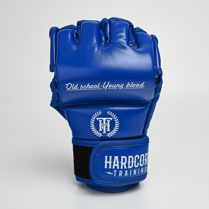 ММА перчатки Hardcore Training Base PU Blue - фото 4