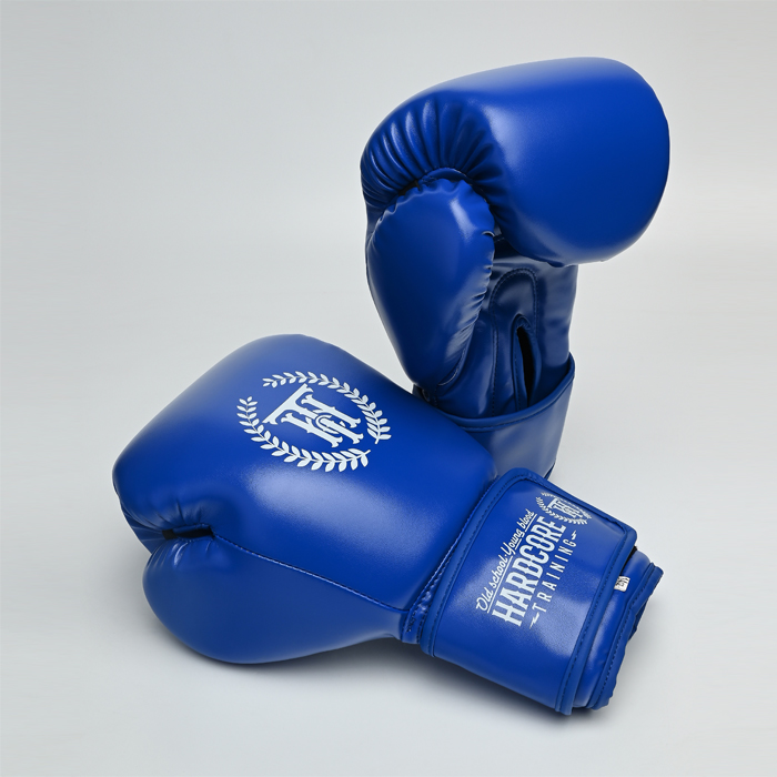 Боксерские перчатки Hardcore Training Base PU Blue - фото 1