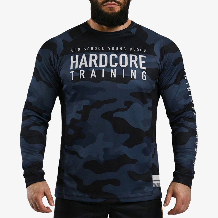 Тренировочный лонгслив Hardcore Training ночной камуфляж - фото 1