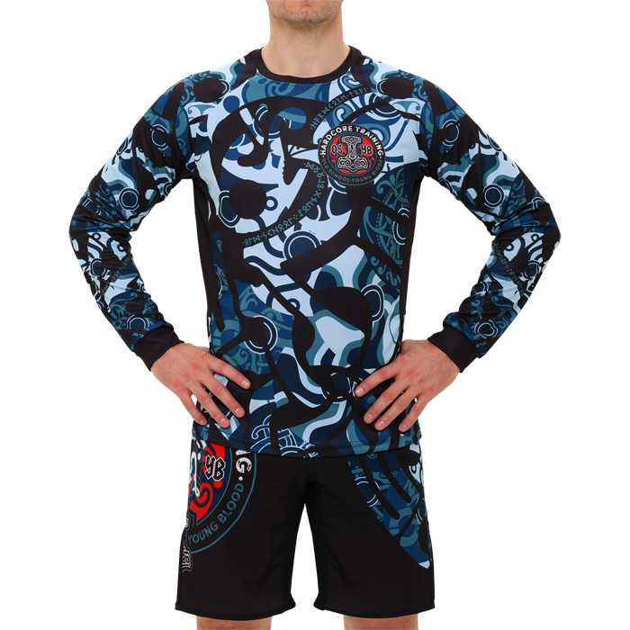 Тренировочный лонгслив Hardcore Training Nordic Ornament Black/Gray - фото 7