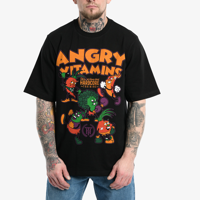 Футболка Hardcore Training Angry Vitamins Black Oversized Fit 3.0 - фото 1