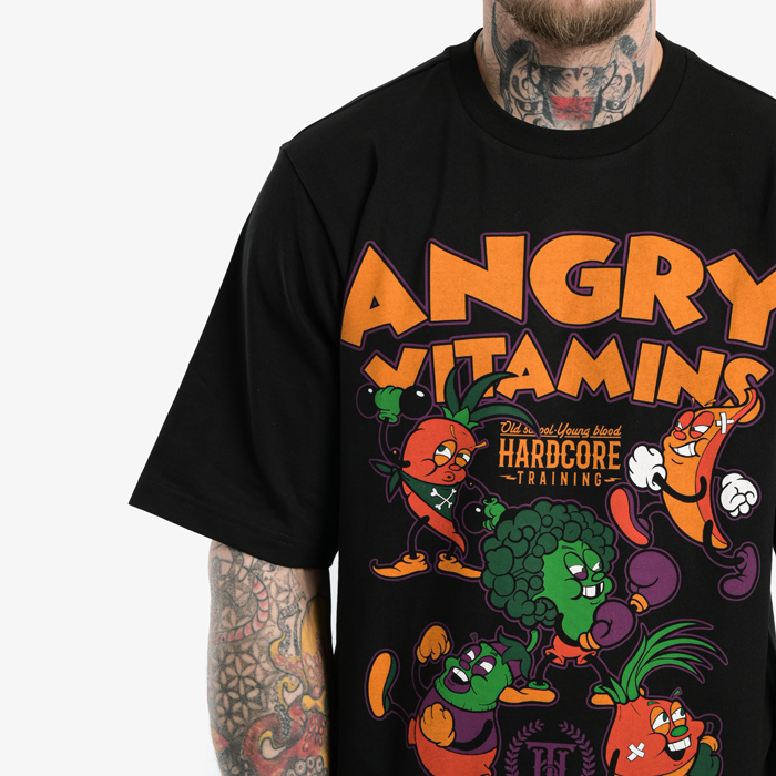 Футболка Hardcore Training Angry Vitamins Black Oversized Fit 3.0 - фото 3