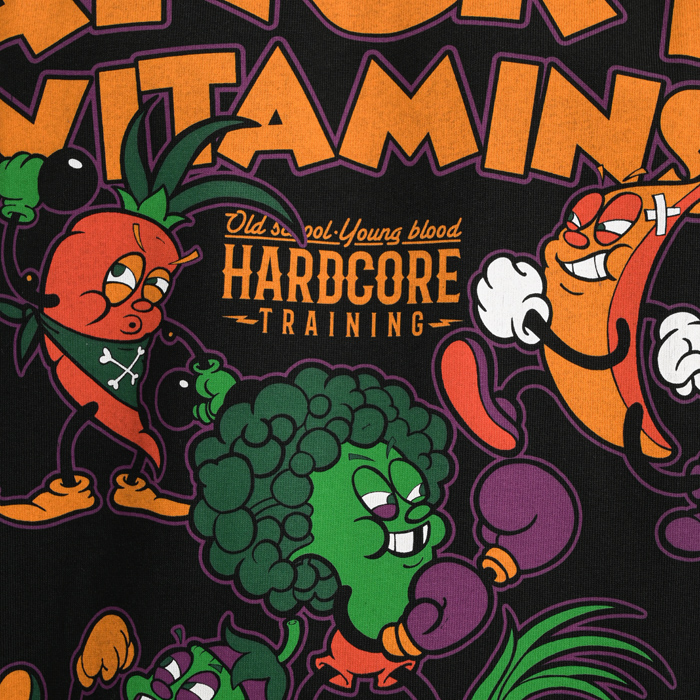 Футболка Hardcore Training Angry Vitamins Black Oversized Fit 3.0 - фото 5