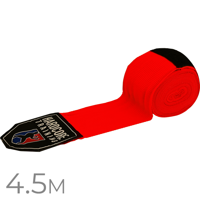 Боксерские бинты Hardcore Training Superior II Red 4.5 м - фото 1
