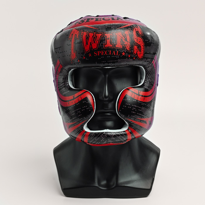 Боксерский шлем Twins Special FHGL3-TW5BK Black/Red - фото 1