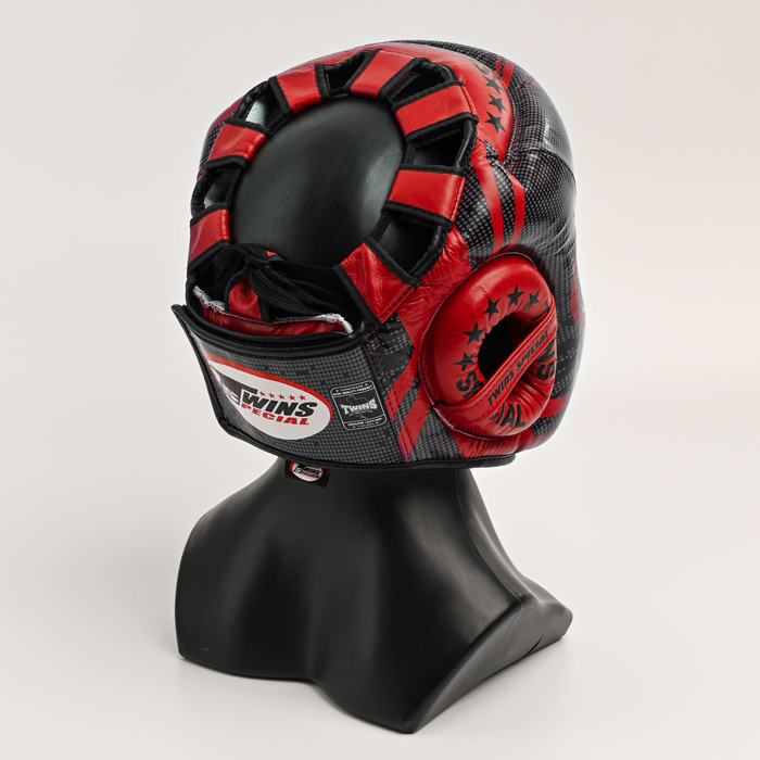 Боксерский шлем Twins Special FHGL3-TW5BK Black/Red - фото 4