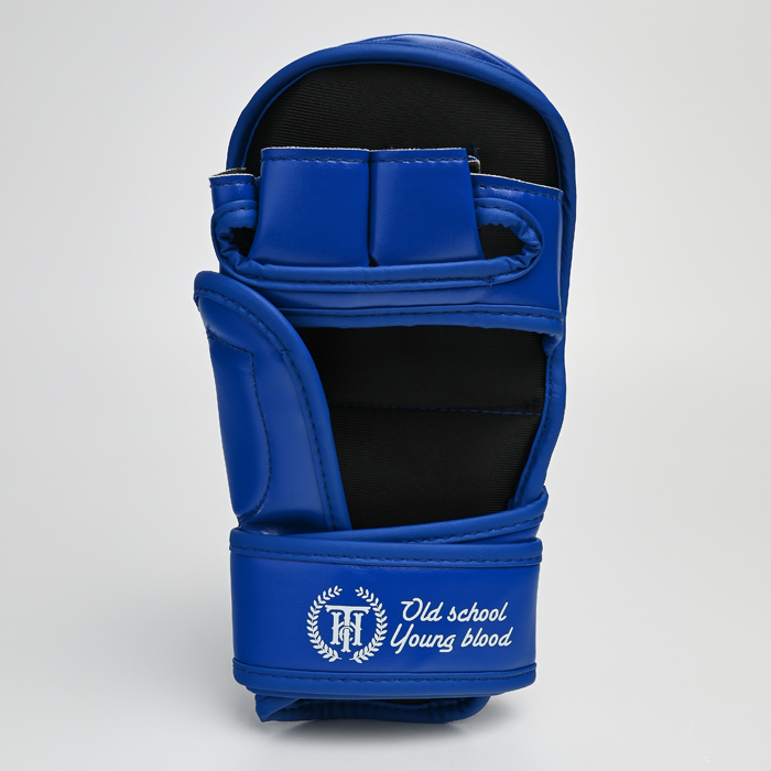 Гибридные перчатки Hardcore Training Base PU Blue - фото 6