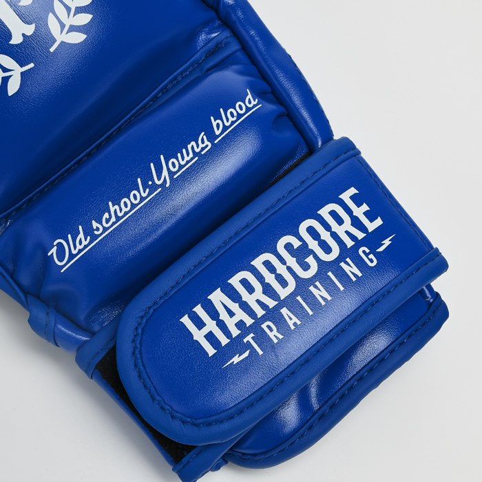 Гибридные перчатки Hardcore Training Base PU Blue - фото 7