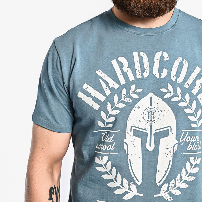 Футболка Hardcore Training Helmet Blue Turquoise - фото 4