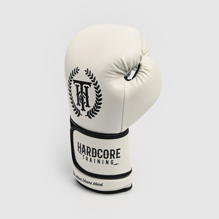 Боксерские перчатки Hardcore Training Revolution White/Black PU - фото 3