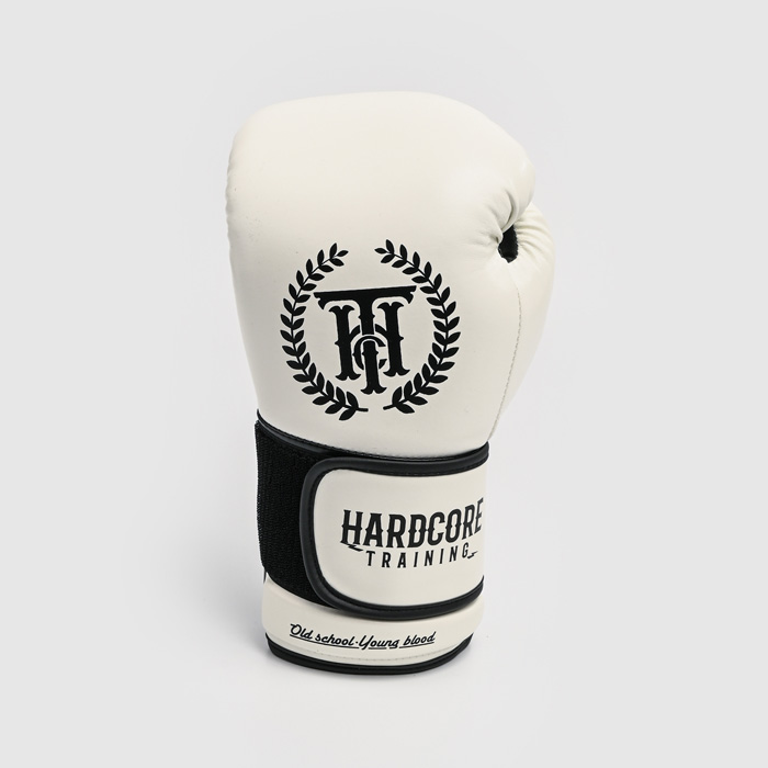 Боксерские перчатки Hardcore Training Revolution White/Black PU - фото 4