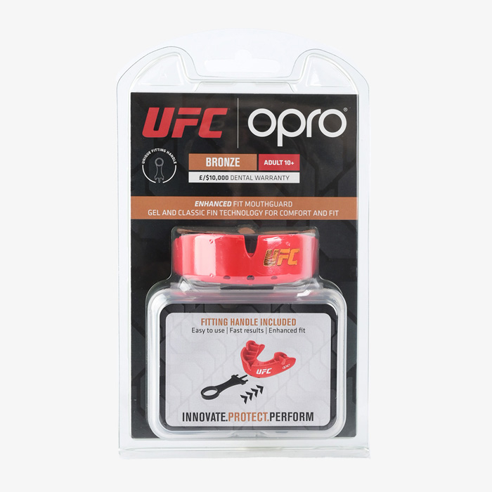 Боксерская капа Opro Bronze Level UFC красная - фото 6