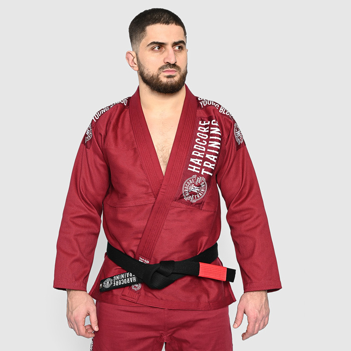 Кимоно для БЖЖ Hardcore Training OSYB Oxblood - фото 2