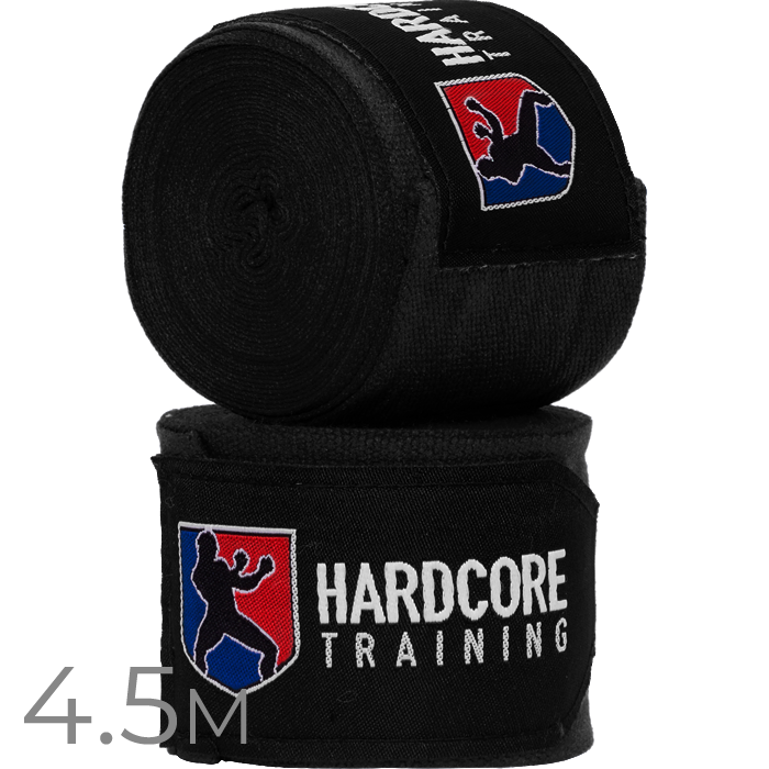 Боксерские бинты Hardcore Training Superior Black 4.5 м - фото 1