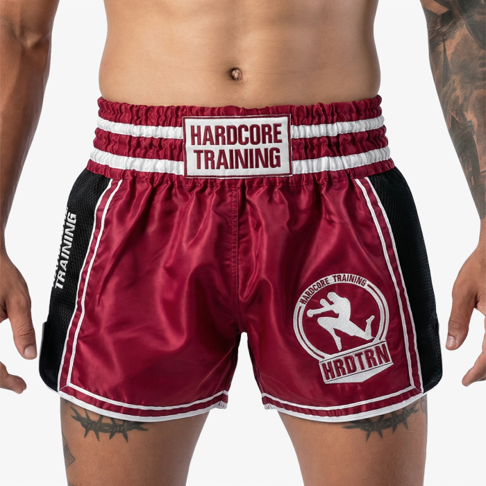 Тайские шорты Hardcore Training Base 2.0 Burgundy - фото 9