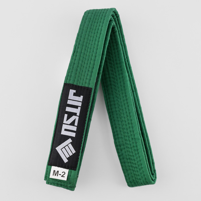 Детский пояс для кимоно Jitsu зеленый - фото 1