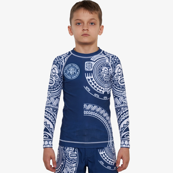 Детский рашгард Hardcore Training Ta Moko Blue - фото 1