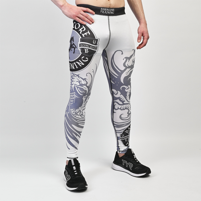 Компрессионные штаны Hardcore Training Heraldry White - фото 1
