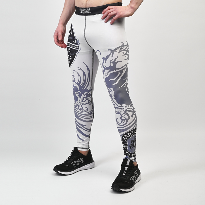 Компрессионные штаны Hardcore Training Heraldry White - фото 2