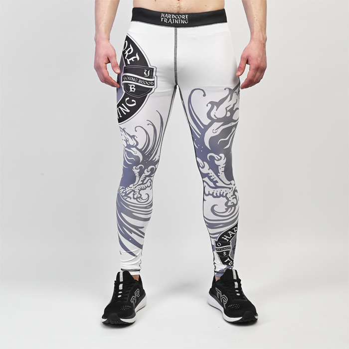 Компрессионные штаны Hardcore Training Heraldry White - фото 3