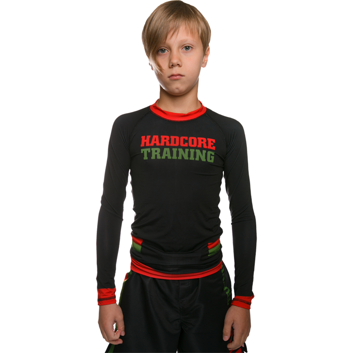 Детский рашгард Hardcore Training Red-Green - фото 1