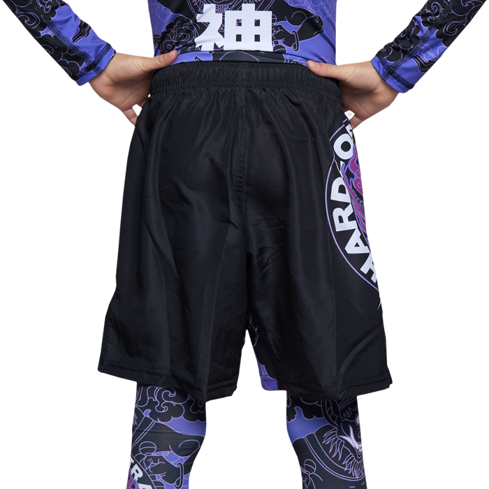 Детские шорты Hardcore Training Raijin Black/Purple - фото 2