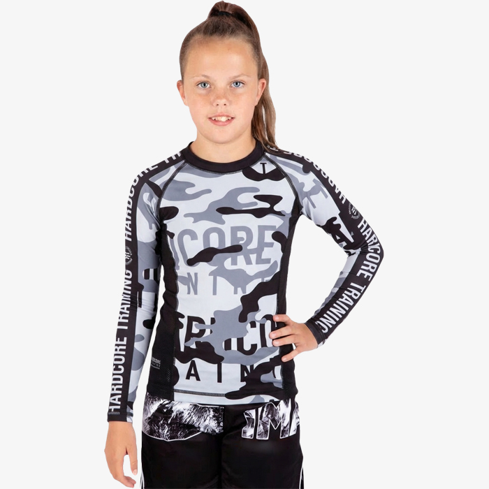 Детский рашгард Hardcore Training Camo 2.1 LS Grey - фото 1