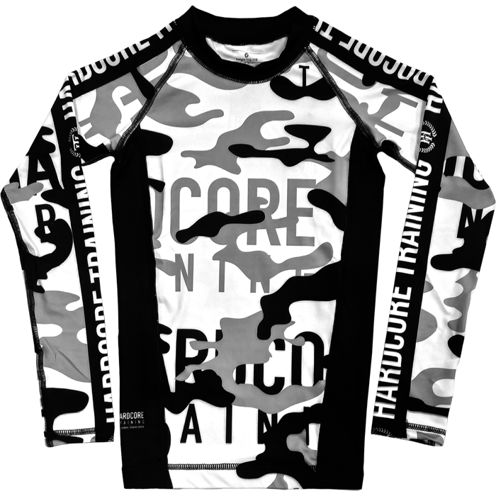 Детский рашгард Hardcore Training Camo 2.1 LS Grey - фото 2